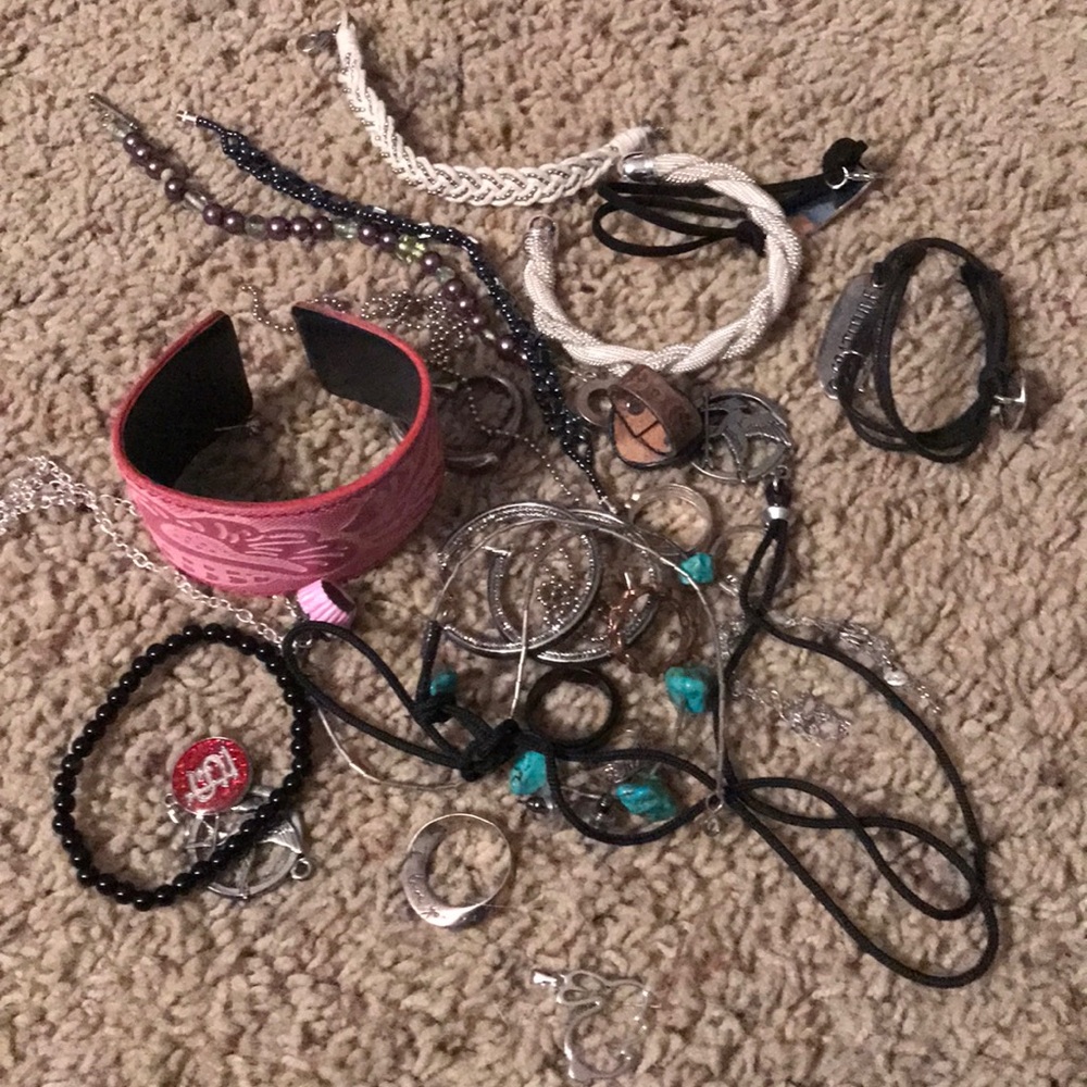 Jewelry lot rings necklaces bracelets charms 925